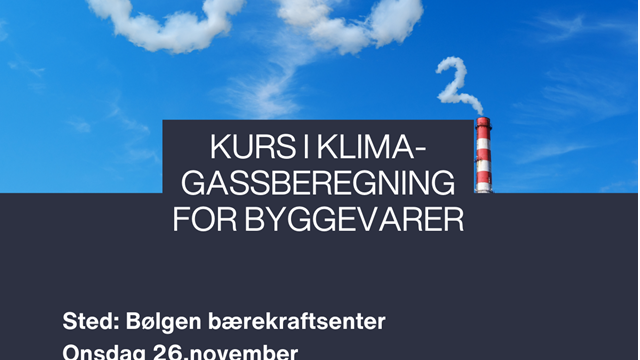 Kurs i klimagassberegning for byggevarer
